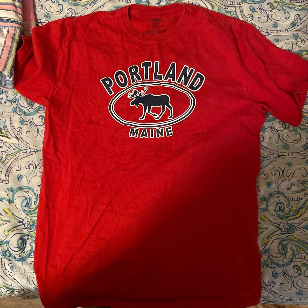 Red Portland Maine t shirt